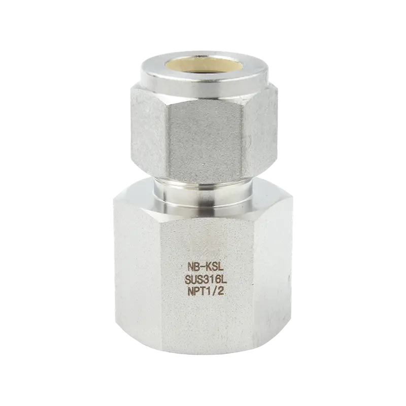 316L স্টেইনলেস স্টীল কম্প্রেশন ফিটিং অভ্যন্তরীণ থ্রেড সংযোগকারী